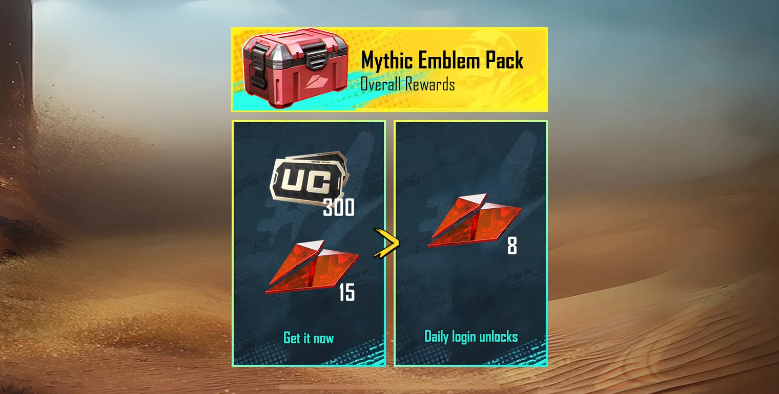 PUBGM 300 UC + 79 Amblem Parçası